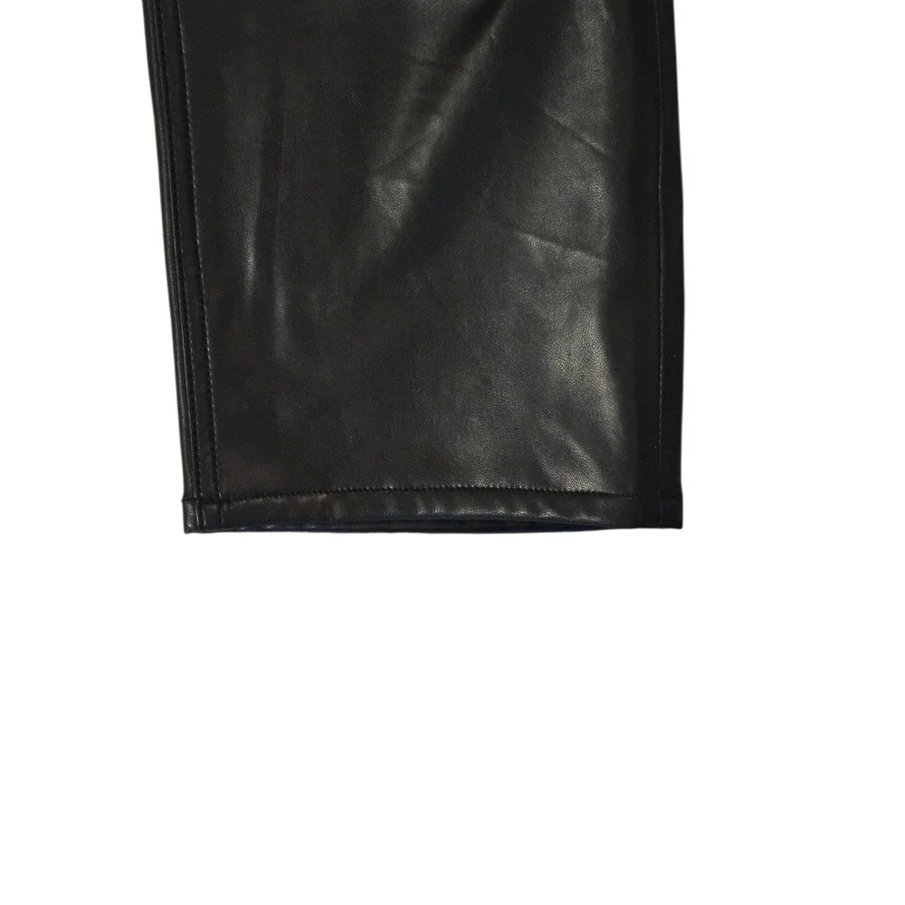 Abercrombie & Fitch 29/8 Black Jeans 90s Straight Ultra High Rise Faux Leather - Picture 4 of 9